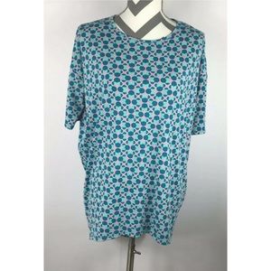 Lularoe Disney Minnie Mouse Pink Teal Irma Tunic